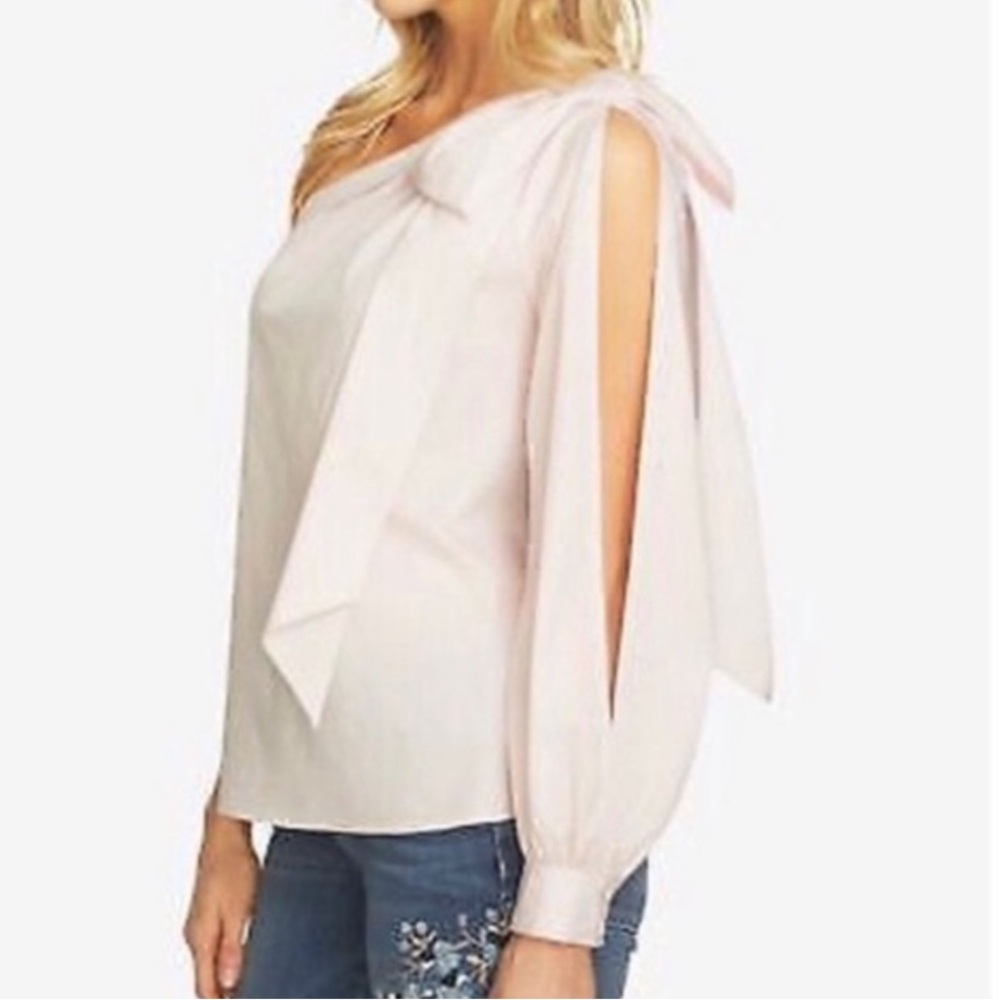 🟠NWT CECE One Shoulder Top in Pale Pink MEDIUM